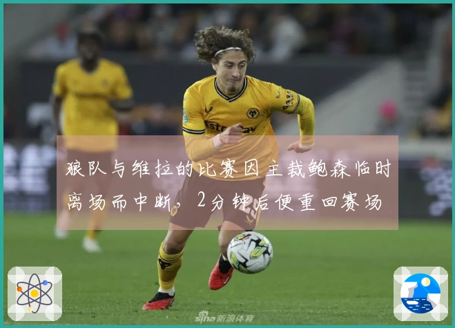 狼队与维拉的比赛因主裁鲍森临时离场而中断，2分钟后便重回赛场